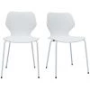 MILIBOO Chaises Design Empilables Blanches Intérieur/extérieur (lot De 2) FLIP - Blanc -France MILIBOO Soldes 2022 52578099 1