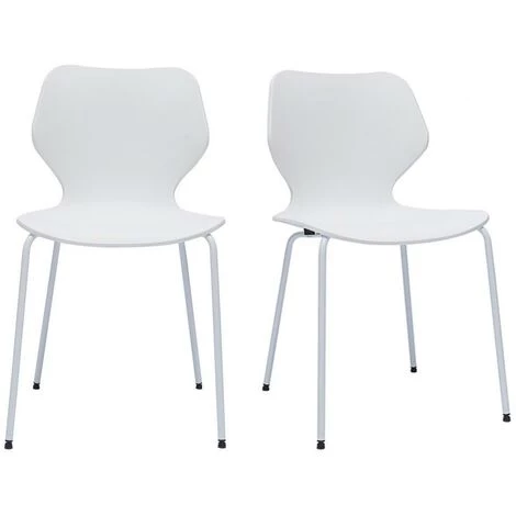 MILIBOO Chaises Design Empilables Blanches Intérieur/extérieur (lot De 2) FLIP - Blanc 3 MILIBOO Chaises Design Empilables Blanches Intérieur/extérieur (lot De 2) FLIP - Blanc