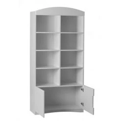 MILIBOO Bibliothèque Blanche 6 étagères 1 Niche Fermée ANTONIN - Blanc -France MILIBOO Soldes 2022 52824059 3