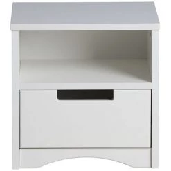 MILIBOO Table De Chevet Blanche Avec Rangements ANTONIN - Blanc