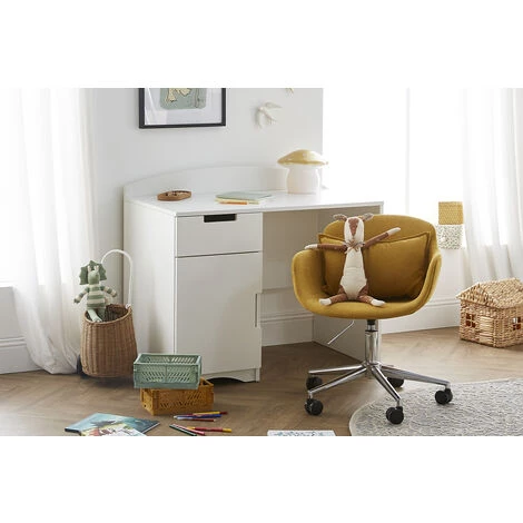 MILIBOO Bureau Enfant Avec Rangements Blanc ANTONIN - Blanc 6 MILIBOO Bureau Enfant Avec Rangements Blanc ANTONIN - Blanc – Image 4