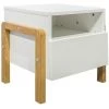 MILIBOO Table De Chevet Scandinave Blanc Mat Et Chêne CELESTINE - Blanc Mat -France MILIBOO Soldes 2022 53066932 1