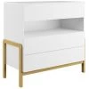 MILIBOO Commode Scandinave 3 Tiroirs Blanc Mat Et Chêne CELESTINE - Blanc Mat -France MILIBOO Soldes 2022 53066936 1