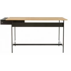 MILIBOO Bureau Plaqué Chêne Pieds Métal Noir L150 Cm SILKA - Chêne Clair Laqué 9 MILIBOO Bureau Plaqué Chêne Pieds Métal Noir L150 Cm SILKA - Chêne Clair Laqué -France MILIBOO Soldes 2022 53108142 3