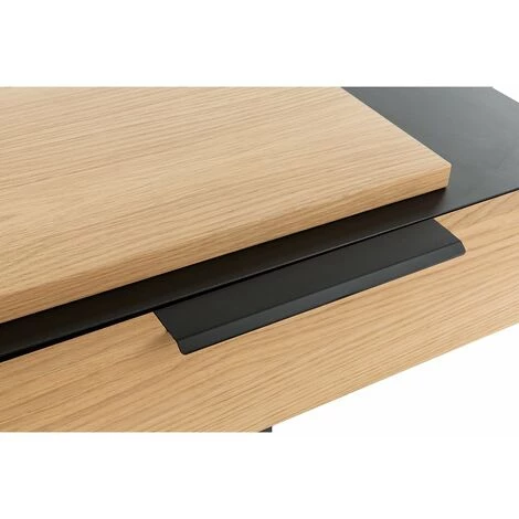 MILIBOO Bureau Plaqué Chêne Pieds Métal Noir L150 Cm SILKA - Chêne Clair Laqué 6 MILIBOO Bureau Plaqué Chêne Pieds Métal Noir L150 Cm SILKA - Chêne Clair Laqué – Image 4