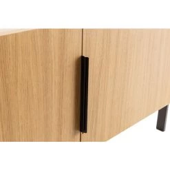 MILIBOO Bibliothèque Placage Chêne Pieds Métal Noir SILKA - Chêne Clair -France MILIBOO Soldes 2022 53108144 4