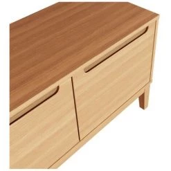 MILIBOO Buffet Design 4 Portes Chêne Clair L190 Cm ELITA - Chêne Clair -France MILIBOO Soldes 2022 53630106 4