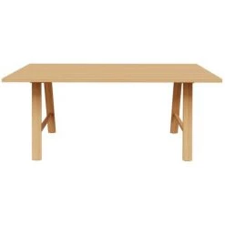 MILIBOO Table à Manger Placage Chêne L180 Cm SAULE - Chêne Clair