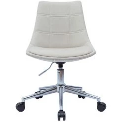 MILIBOO Chaise De Bureau Design Tissu Naturel MATILDE - Naturel