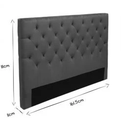 MILIBOO Tête De Lit Capitonnée En Velours Bleu Pétrole L160 Cm ENGUERRAND - Bleu Pétrole Velours -France MILIBOO Soldes 2022 53651433 4