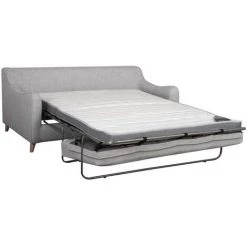MILIBOO Canapé Convertible Scandinave 3 Places Gris Clair Avec Matelas 10 Cm VENDOME - Gris Clair Mat -France MILIBOO Soldes 2022 53825240 3