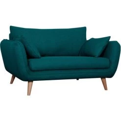 MILIBOO Canapé Scandinave 2 Places Bleu Paon Pieds Hêtre Massif CREEP - Bleu Pétrole -France MILIBOO Soldes 2022 53825246 2