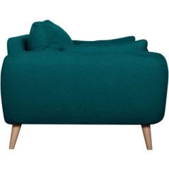 MILIBOO Canapé Scandinave 2 Places Bleu Paon Pieds Hêtre Massif CREEP - Bleu Pétrole -France MILIBOO Soldes 2022 53825246 3