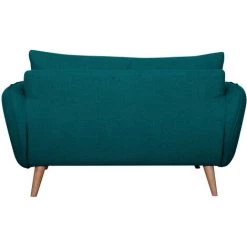 MILIBOO Canapé Scandinave 2 Places Bleu Paon Pieds Hêtre Massif CREEP - Bleu Pétrole -France MILIBOO Soldes 2022 53825246 4