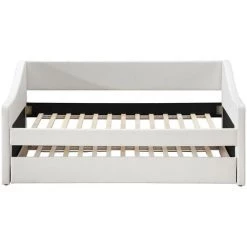 MILIBOO Lit Gigogne Enfant En Polyuréthane Blanc BEKKER - Blanc