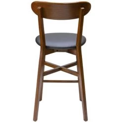 MILIBOO Tabouret De Bar Vintage Noyer Et Noir H65 Cm DOVE - Noir -France MILIBOO Soldes 2022 54444017 4