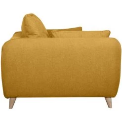 MILIBOO Canapé Convertible Scandinave 3 Places Jaune Cumin Avec Matelas 10 Cm CREEP - Jaune Mat -France MILIBOO Soldes 2022 54444022 4