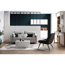 MILIBOO Canapé Convertible Scandinave 3 Places Jaune Cumin Matelas 10 Cm PAPEL - Jaune Mat -France MILIBOO Soldes 2022 54444024 5