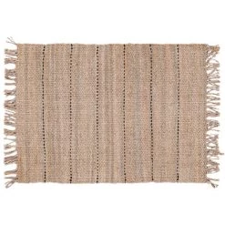 MILIBOO Tapis En Jute Tissé à La Main 60 X 120 Cm CASTAVI - Naturel Foncé