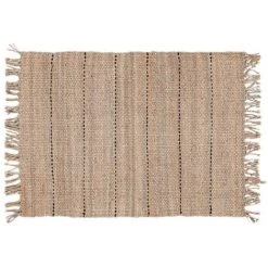 MILIBOO Tapis Naturel En Jute Tissé Main 170 X 230 Cm CASTAVI - Naturel Foncé
