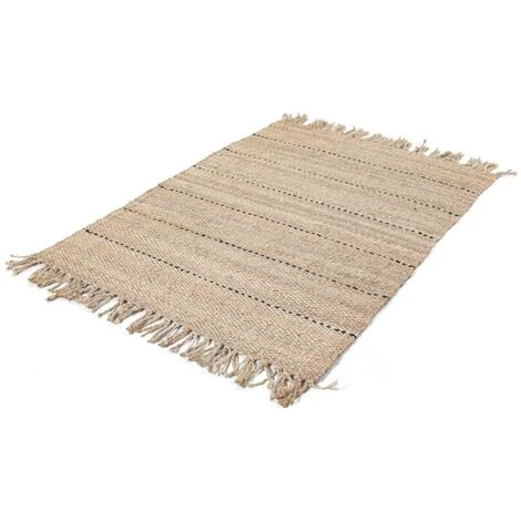 MILIBOO Tapis Naturel En Jute Tissé Main 170 X 230 Cm CASTAVI - Naturel Foncé 4 MILIBOO Tapis Naturel En Jute Tissé Main 170 X 230 Cm CASTAVI - Naturel Foncé – Image 2