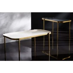 MILIBOO Tables Basses Gigognes Laquées Blanc Et Gris (lot De 2) ZURIA - Gris Laqué -France MILIBOO Soldes 2022 55017971 5