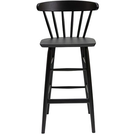 MILIBOO Tabouret De Bar Vintage à Barreaux Noir Mat H65 Cm DARIA - Noir Carbone Mat 3 MILIBOO Tabouret De Bar Vintage à Barreaux Noir Mat H65 Cm DARIA - Noir Carbone Mat