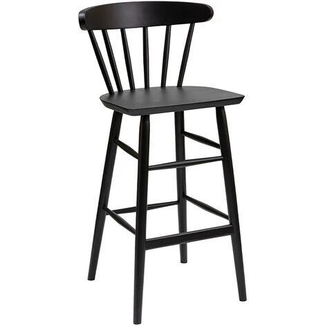 MILIBOO Tabouret De Bar Vintage à Barreaux Noir Mat H65 Cm DARIA - Noir Carbone Mat 4 MILIBOO Tabouret De Bar Vintage à Barreaux Noir Mat H65 Cm DARIA - Noir Carbone Mat – Image 2