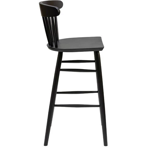 MILIBOO Tabouret De Bar Vintage à Barreaux Noir Mat H65 Cm DARIA - Noir Carbone Mat 5 MILIBOO Tabouret De Bar Vintage à Barreaux Noir Mat H65 Cm DARIA - Noir Carbone Mat – Image 3