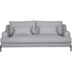 MILIBOO Canapé Design 4 Places Gris Chiné PUCHKINE - Gris Clair
