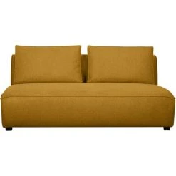 MILIBOO Chauffeuse Double Design En Tissu Jaune Cumin PLURIEL - Jaune