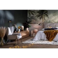 MILIBOO Fauteuil Design En Métal Et Tissu Effet Velours Texturé Gris Foncé COME - Gris Foncé Velours -France MILIBOO Soldes 2022 55479153 5