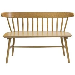 MILIBOO Banc à Barreaux Finition Chêne DARIA - Chêne Clair