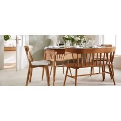 MILIBOO Banc à Barreaux Finition Chêne DARIA - Chêne Clair -France MILIBOO Soldes 2022 55479156 5