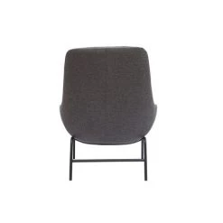 MILIBOO Fauteuil Design Avec Tissu Effet Velours Texturé Gris Foncé MARCEAU - Gris Foncé Velours -France MILIBOO Soldes 2022 55551472 4