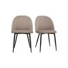 MILIBOO Chaises Design Velours Taupe Et Métal Noir (lot De 2) JOVI - Taupe Velours -France MILIBOO Soldes 2022 55774891 1