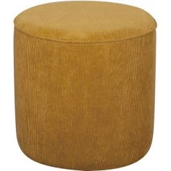 MILIBOO Pouf Rond En Velours Côtelé Jaune D40 Cm LOUIS - Jaune Velours -France MILIBOO Soldes 2022 55887790 2