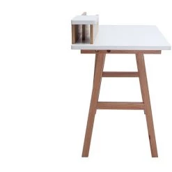 MILIBOO Bureau Scandinave Bois Et Blanc L120 Cm TOGARY - Bois Clair / Blanc -France MILIBOO Soldes 2022 56263120 3