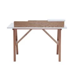 MILIBOO Bureau Scandinave Bois Et Blanc L120 Cm TOGARY - Bois Clair / Blanc -France MILIBOO Soldes 2022 56263120 4