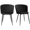 MILIBOO Chaises Design En Velours Noir (lot De 2) SERIF - Noir Velours 2 MILIBOO Chaises Design En Velours Noir (lot De 2) SERIF - Noir Velours -France MILIBOO Soldes 2022 56263129 1