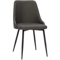 MILIBOO Chaises Design Tissu Gris Foncé Et Métal Noir (lot De 2) CULT - Gris Foncé -France MILIBOO Soldes 2022 56263135 3