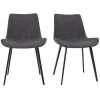 MILIBOO Chaises Vintage En Tissu Effet Velours Gris Foncé Et Métal Noir (lot De 2) RIOT - Gris Foncé Velours -France MILIBOO Soldes 2022 56478743 1