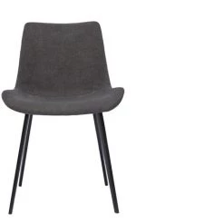 MILIBOO Chaises Vintage En Tissu Effet Velours Gris Foncé Et Métal Noir (lot De 2) RIOT - Gris Foncé Velours -France MILIBOO Soldes 2022 56478743 2