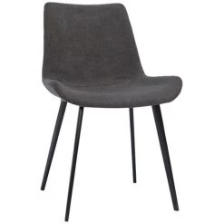 MILIBOO Chaises Vintage En Tissu Effet Velours Gris Foncé Et Métal Noir (lot De 2) RIOT - Gris Foncé Velours -France MILIBOO Soldes 2022 56478743 3