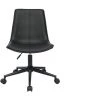 MILIBOO Chaise De Bureau En Polyuréthane Noir Et Métal Noir LISON - Noir -France MILIBOO Soldes 2022 56546573 1
