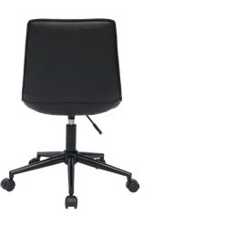 MILIBOO Chaise De Bureau En Polyuréthane Noir Et Métal Noir LISON - Noir -France MILIBOO Soldes 2022 56546573 4