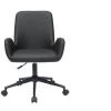 MILIBOO Chaise De Bureau En Polyuréthane Noir Et Métal Noir ALBAN - Noir 2 MILIBOO Chaise De Bureau En Polyuréthane Noir Et Métal Noir ALBAN - Noir -France MILIBOO Soldes 2022 56546578 1