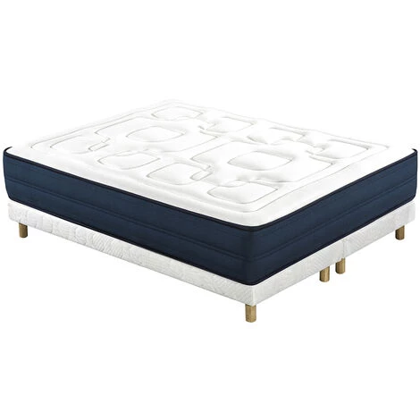 MILIBOO Lit 160 X 200 Cm Avec Sommiers Tapissiers Et Matelas Mémoire De Forme BENJI - Blanc Mat 3 MILIBOO Lit 160 X 200 Cm Avec Sommiers Tapissiers Et Matelas Mémoire De Forme BENJI - Blanc Mat