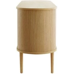 MILIBOO Buffet Avec Portes Coulissantes Placage Chêne Et Chêne Massif L160 Cm EPIC - Chêne Clair -France MILIBOO Soldes 2022 57125043 4