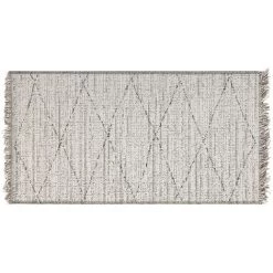 MILIBOO Tapis Blanc Berbère à Motifs L60 X L110 Cm BADILA - Naturel